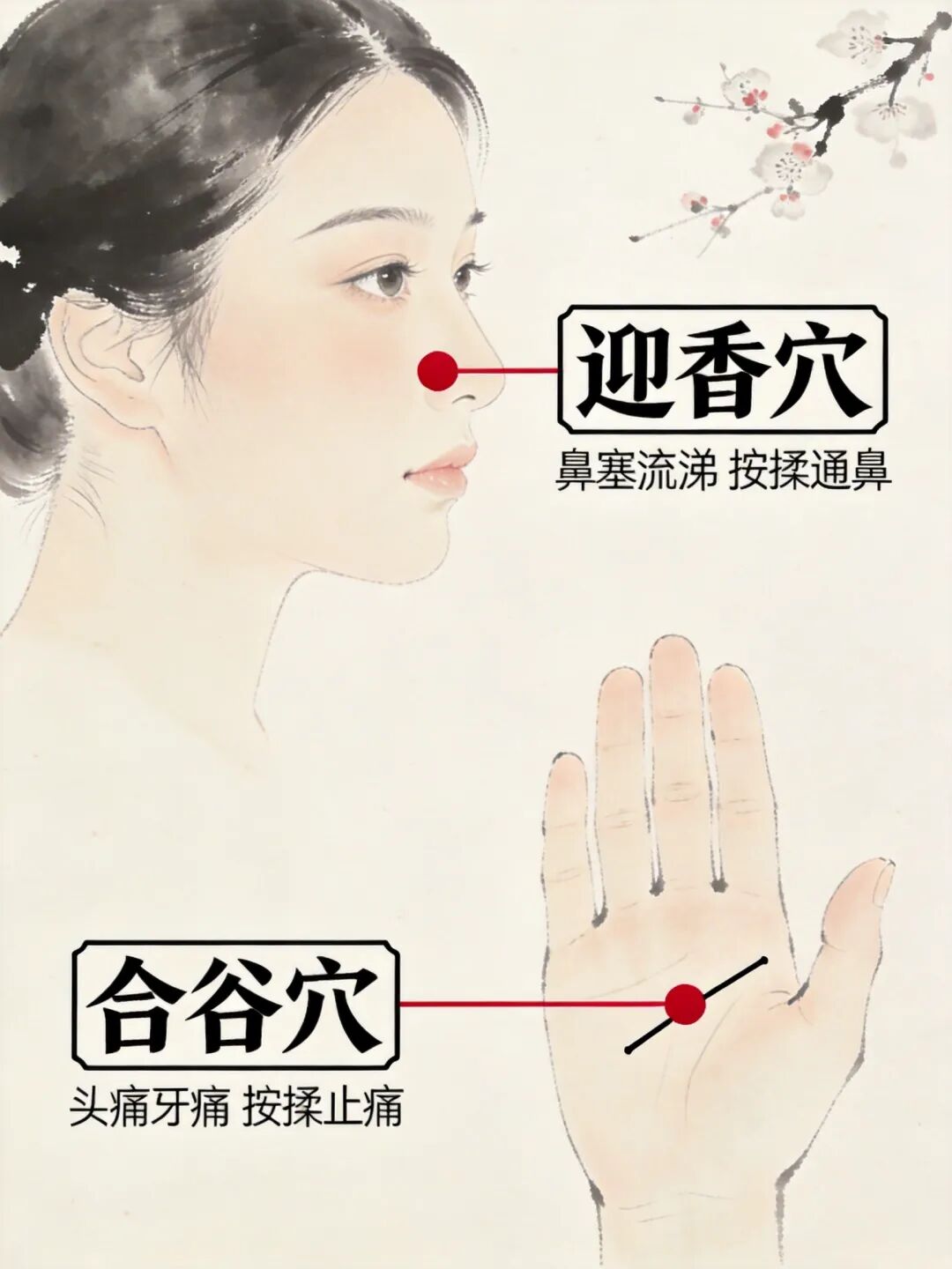 穴位按摩缓解春季过敏